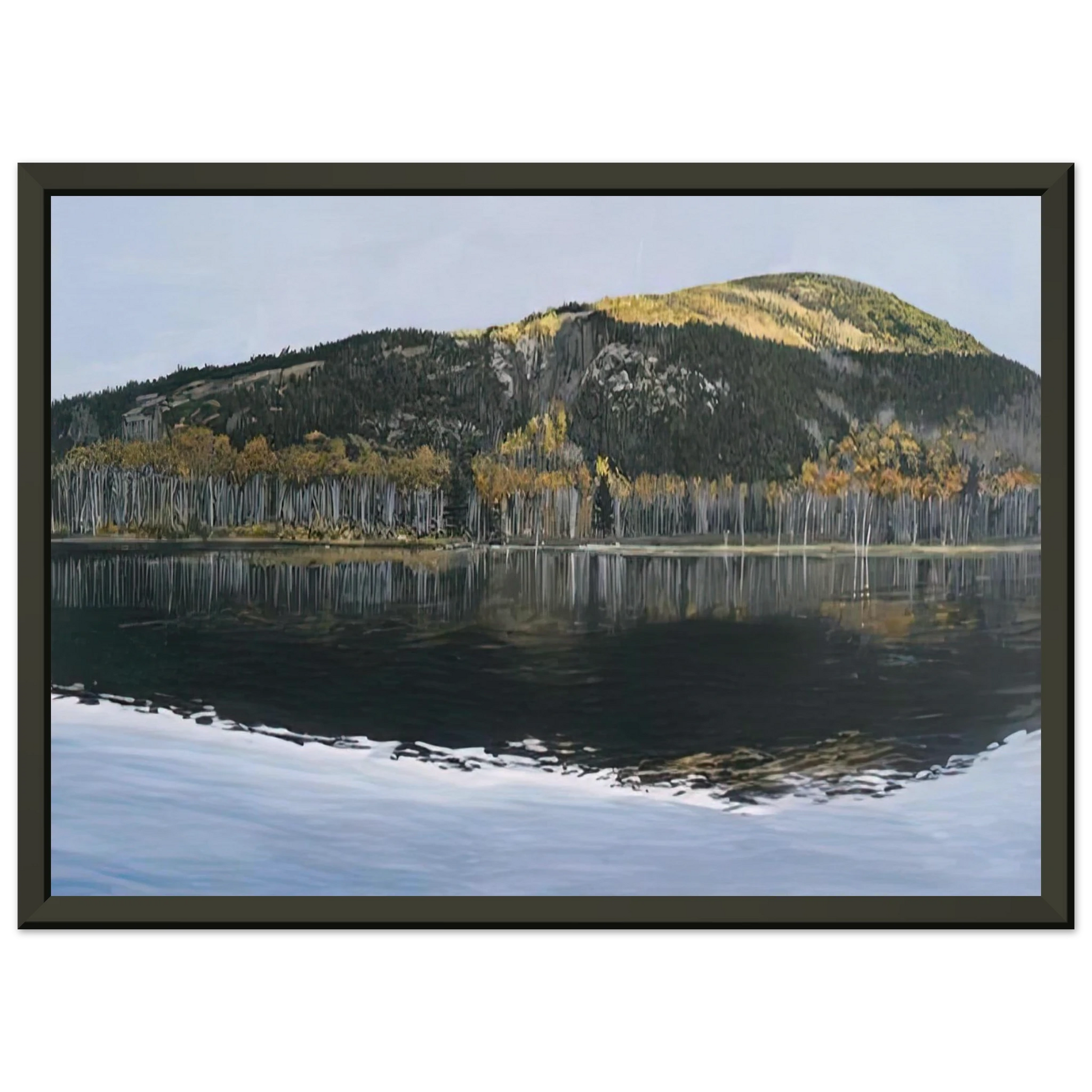 Richard Estes  BEAVER DAM POND ACADIA NATIONAL PARK 2009 Framed Art Print  - Aluminum Frame - 70x100 cm / 28x40 inches