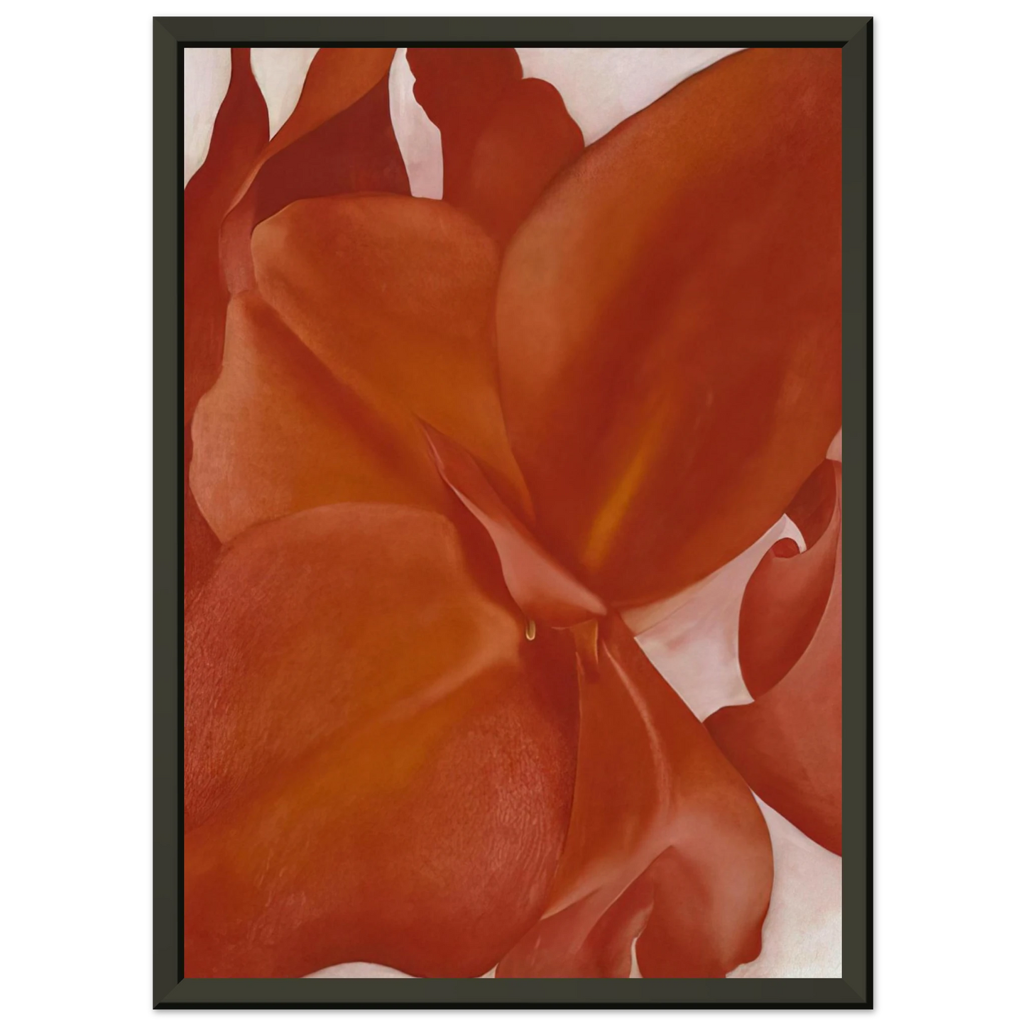 Georgia OKeeffe  Red Cannas Framed Art Print  - Aluminum Frame - 60x80 cm / 24x32 inches