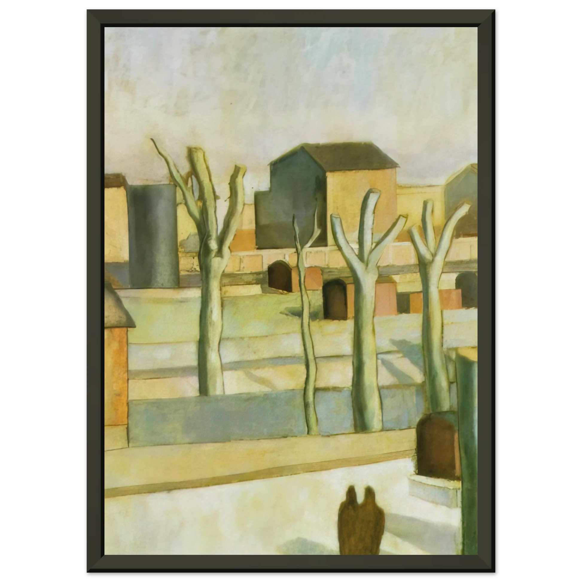 Salvador Dali  THE STATION AT FIGUERAS Framed Art Print  - Aluminum Frame - 70x100 cm / 28x40 inches