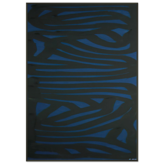 Sol LeWitt  Blue Vertical Framed Art Print  - Aluminum Frame - 21x29.7 cm / 8x12"