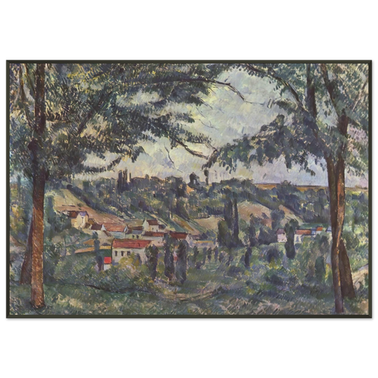 Paul Cezanne  Landscape Framed Art Print  - Aluminum Frame - 21x29.7 cm / 8x12"