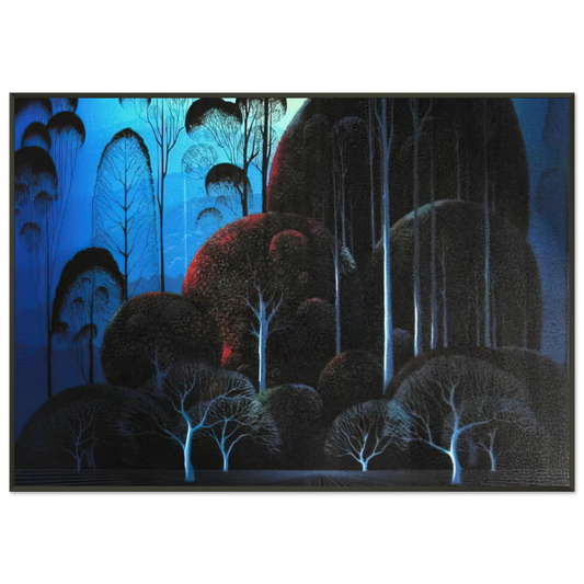 Eyvind Earle  Enchanted Forest Framed Art Print  - Aluminum Frame - 21x29.7 cm / 8x12"