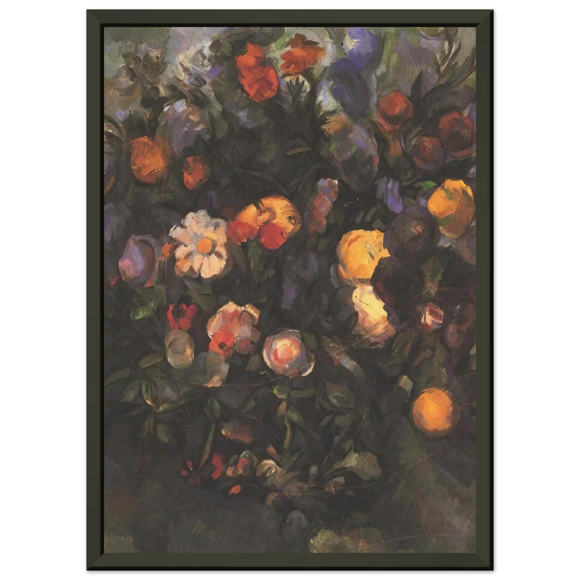 Paul Cezanne  Vase of Flowers Framed Art Print  - Aluminum Frame - 40x50 cm / 16x20 inches