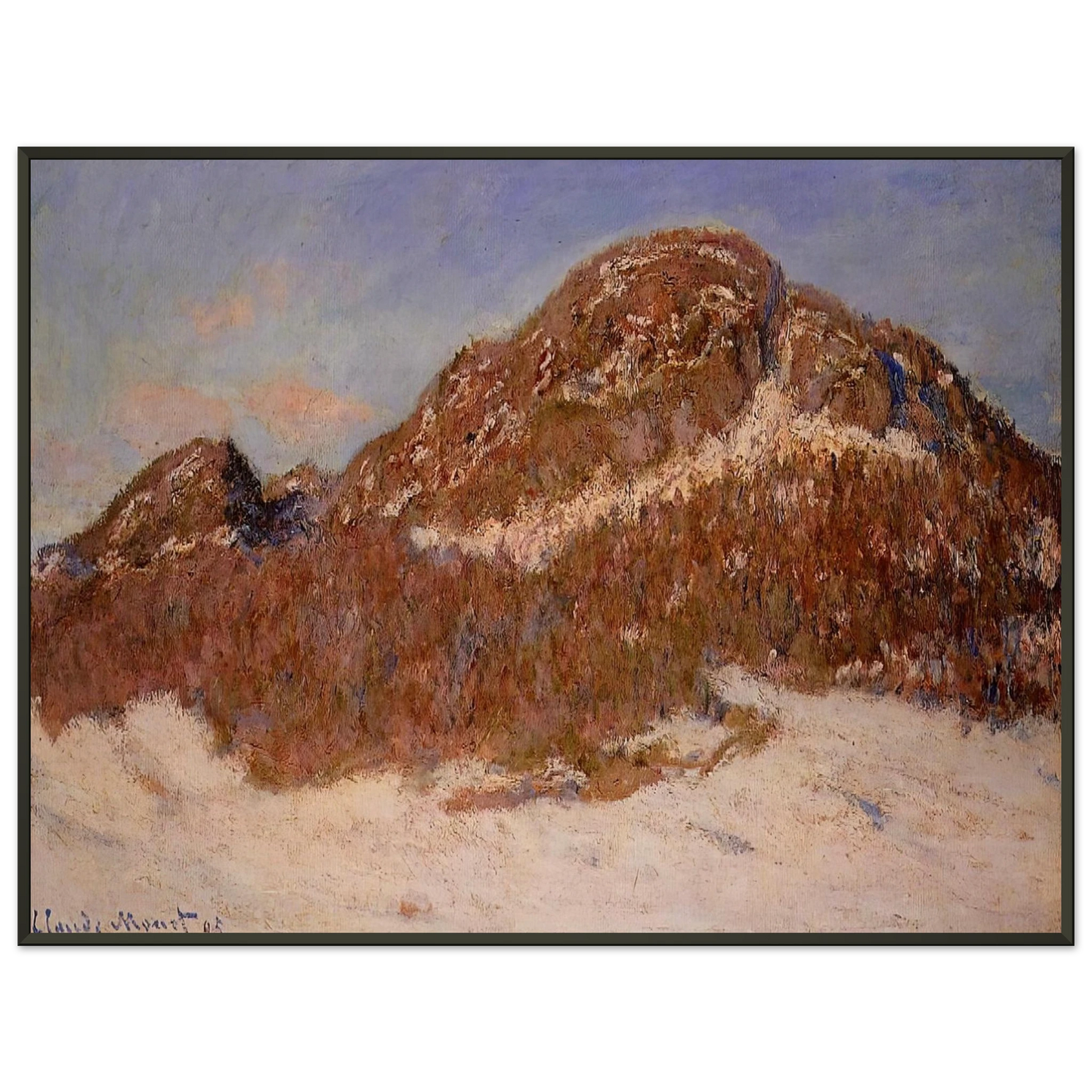 claude monet  Mount Kolsaas 3 Framed Art Print  - Aluminum Frame - 40x50 cm / 16x20 inches