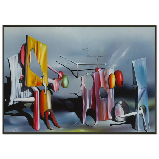 Yves Tanguy  Reply to Red Framed Art Print  - Aluminum Frame - 21x29.7 cm / 8x12"