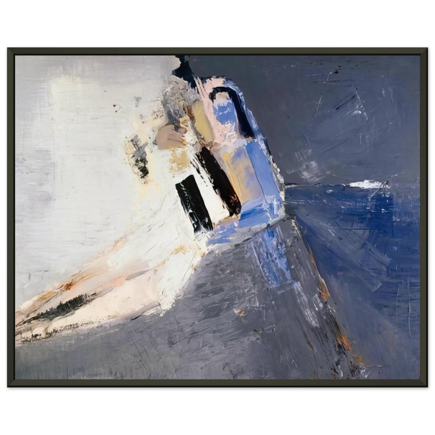 Nicolas de Stael  Figure accoudee  1953 Framed Art Print  - Aluminum Frame - 70x100 cm / 28x40 inches