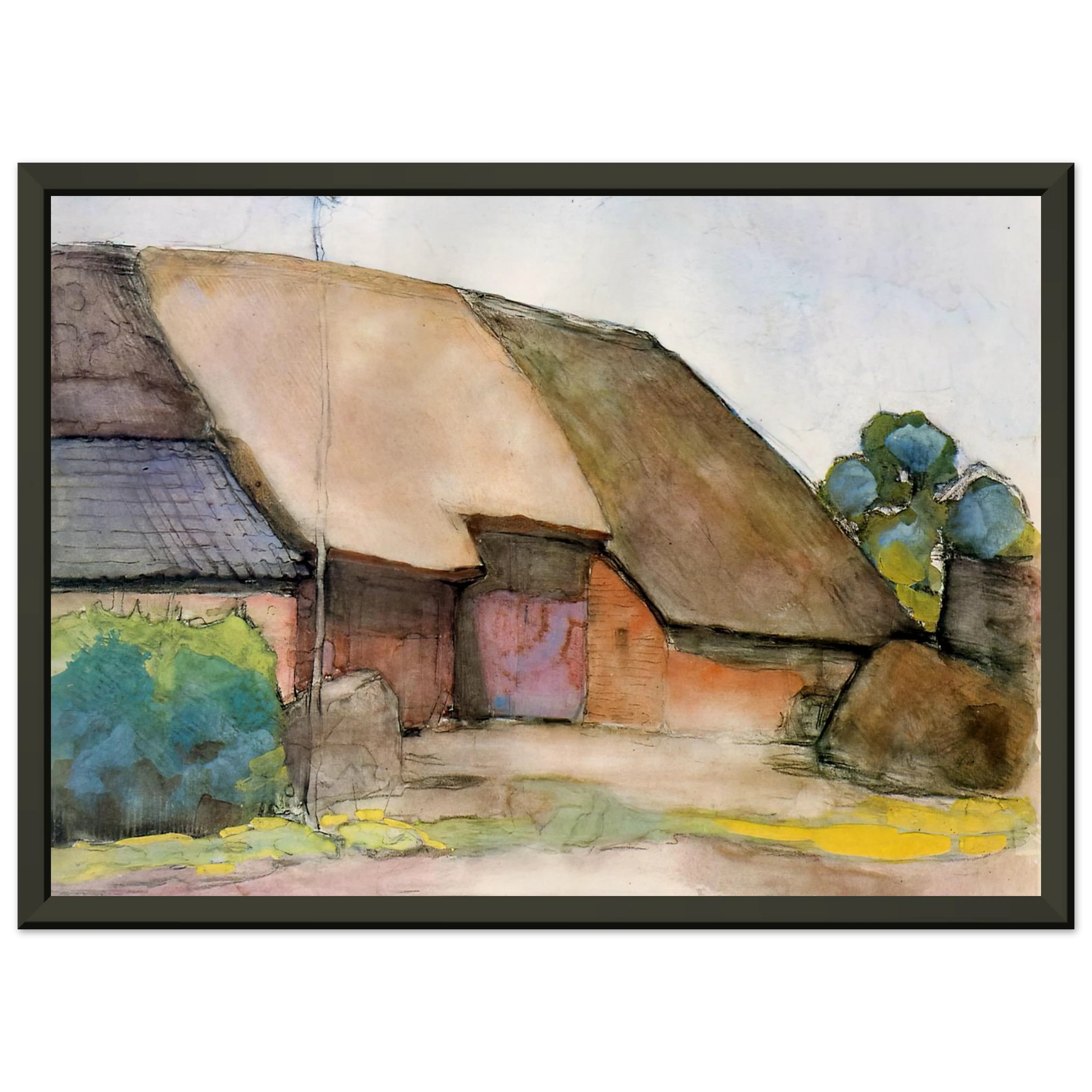 Piet Mondrian  Farm Sun Framed Art Print  - Aluminum Frame - 40x50 cm / 16x20 inches