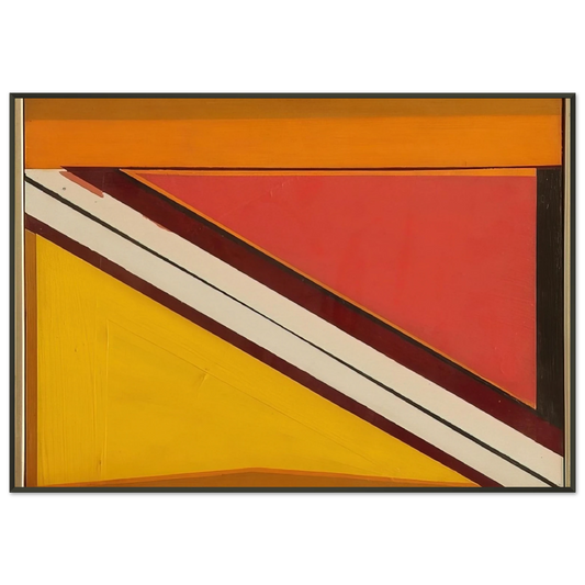 Larry Zox  Diagonal 4  1963 Framed Art Print  - Aluminum Frame - 21x29.7 cm / 8x12"