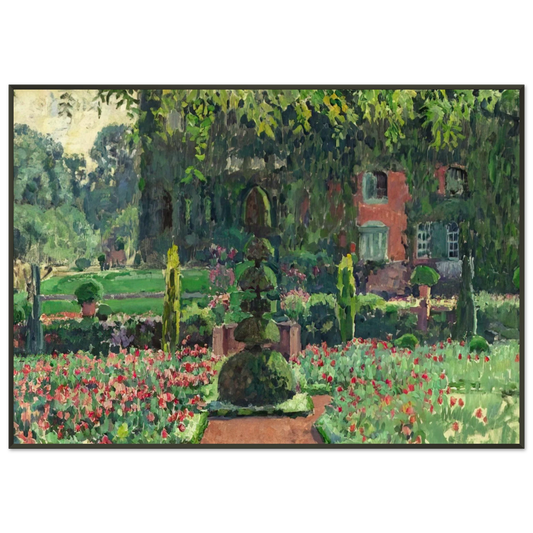 Theo van Rysselberghe  GARDEN IN SUMMER 1924 Framed Art Print  - Aluminum Frame - 21x29.7 cm / 8x12"