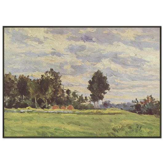 Paul Cezanne  Landscape in the Ile de France Framed Art Print  - Aluminum Frame - 21x29.7 cm / 8x12"