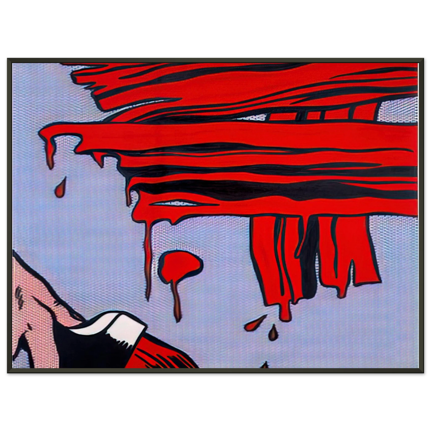 Roy Lichtenstein  BRUSHSTROKES 1965 Framed Art Print  - Aluminum Frame - 40x50 cm / 16x20 inches