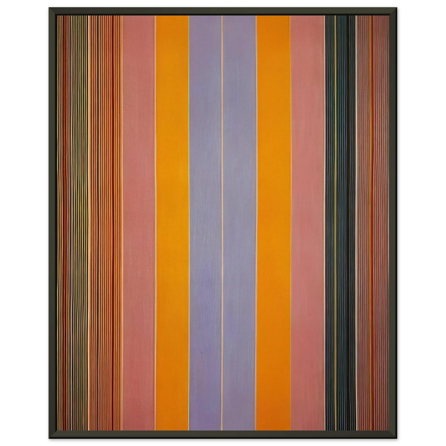 Gene Davis  Blue Broad Jump  1960 Framed Art Print  - Aluminum Frame - 60x80 cm / 24x32 inches