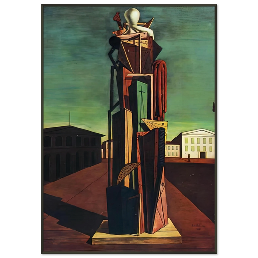 Giorgio de Chirico  THE GREAT METAPHYSICIAN 1917 Framed Art Print  - Aluminum Frame - 21x29.7 cm / 8x12"