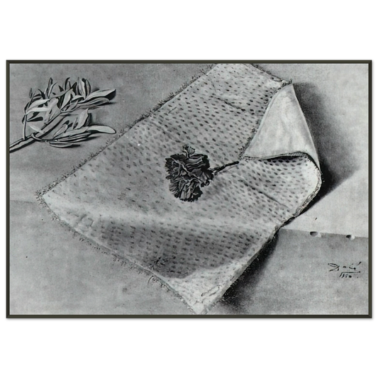 Salvador Dali  CARNATION AND CLOTH OF GOLD Framed Art Print  - Aluminum Frame - 21x29.7 cm / 8x12"