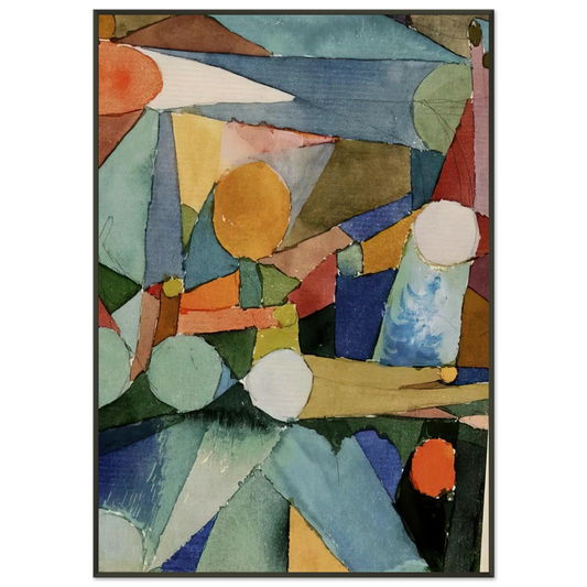 Paul Klee  COLOUR SHAPES 1914 Framed Art Print  - Aluminum Frame - 21x29.7 cm / 8x12"