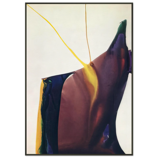 Paul Jenkins  Phenomena Yellow Strike Framed Art Print  - Aluminum Frame - 21x29.7 cm / 8x12"