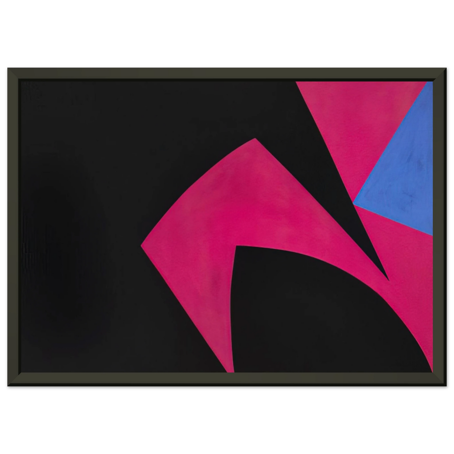Lorser Feitelson  Magical Space Forms Black Fuchsia  1951 Framed Art Print  - Aluminum Frame - 70x100 cm / 28x40 inches