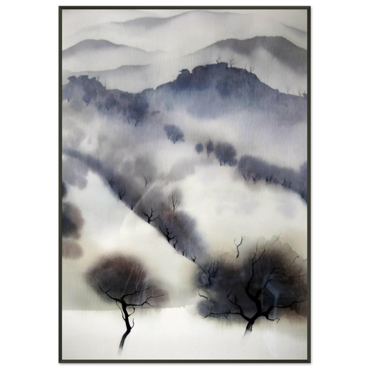 Eyvind Earle  California landscape Framed Art Print  - Aluminum Frame - 21x29.7 cm / 8x12"