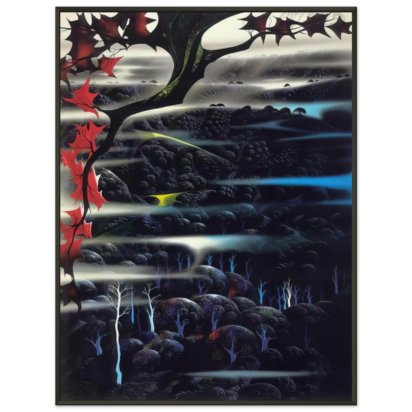 Eyvind Earle  Into the Forest Framed Art Print  - Aluminum Frame - 40x50 cm / 16x20 inches
