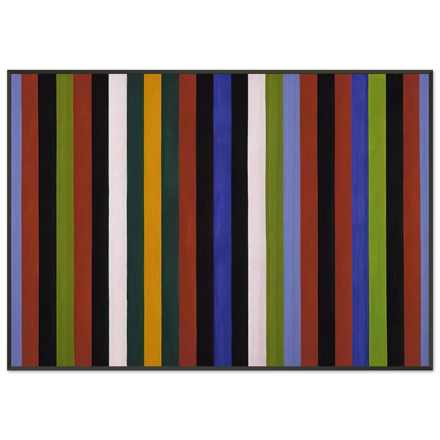 Gene Davis  Hot Beat  1964 Framed Art Print  - Aluminum Frame - 21x29.7 cm / 8x12"