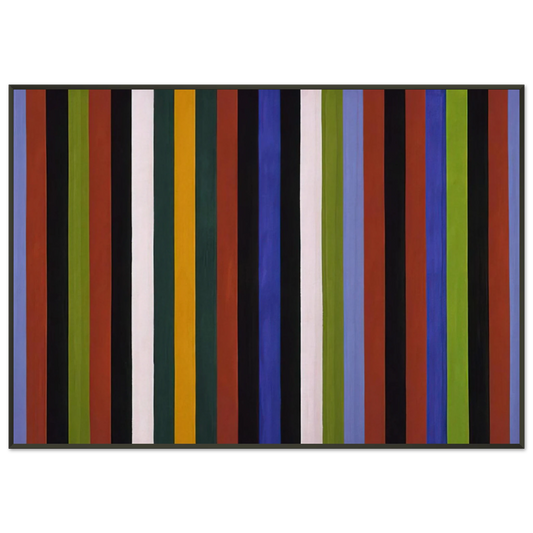 Gene Davis  Hot Beat  1964 Framed Art Print  - Aluminum Frame - 21x29.7 cm / 8x12"