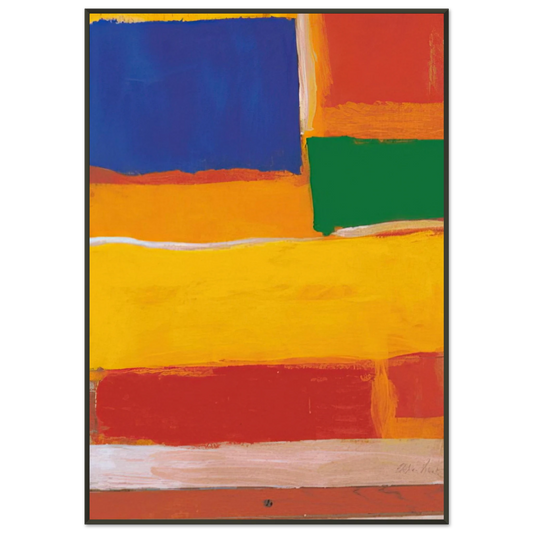 Esteban Vicente  UNTITLED 1986 Framed Art Print  - Aluminum Frame - 21x29.7 cm / 8x12"