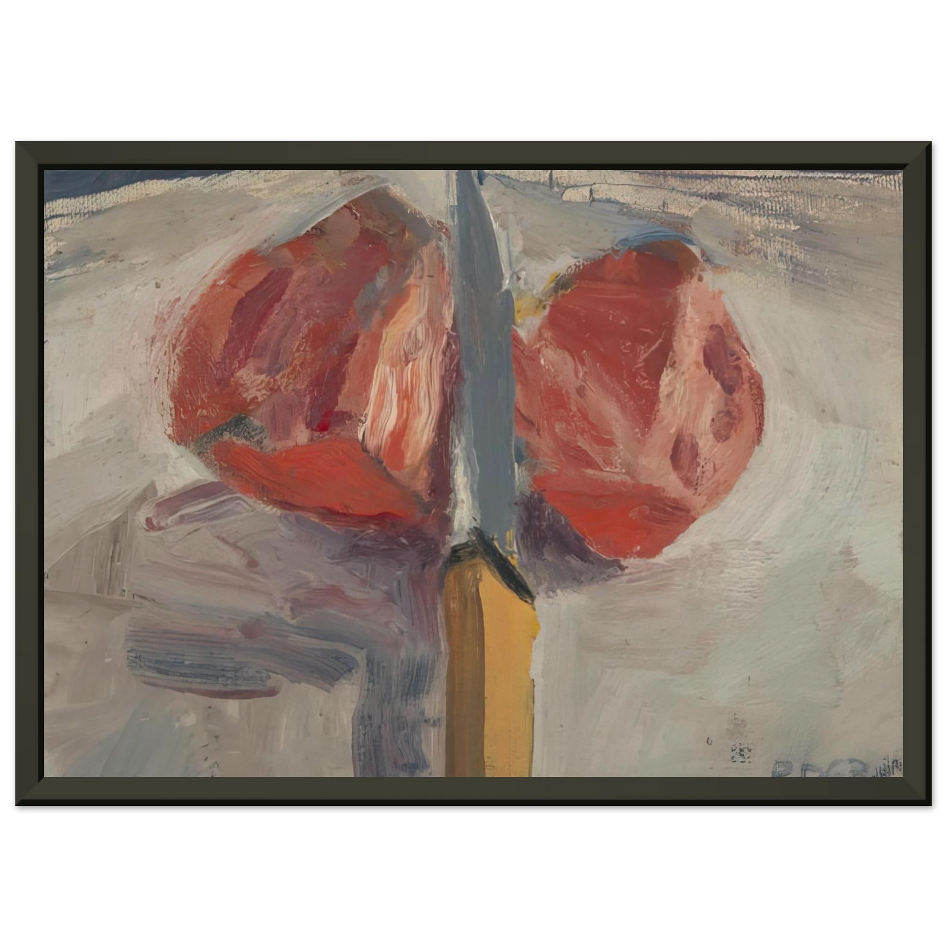 Richard Diebenkorn  Tomato and Knife Framed Art Print  - Aluminum Frame - 60x80 cm / 24x32 inches