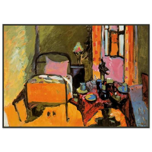 Wassily Kandinsky  BEDROOM IN AINTMILLERSTRASSE 1909 Framed Art Print  - Aluminum Frame - 21x29.7 cm / 8x12"