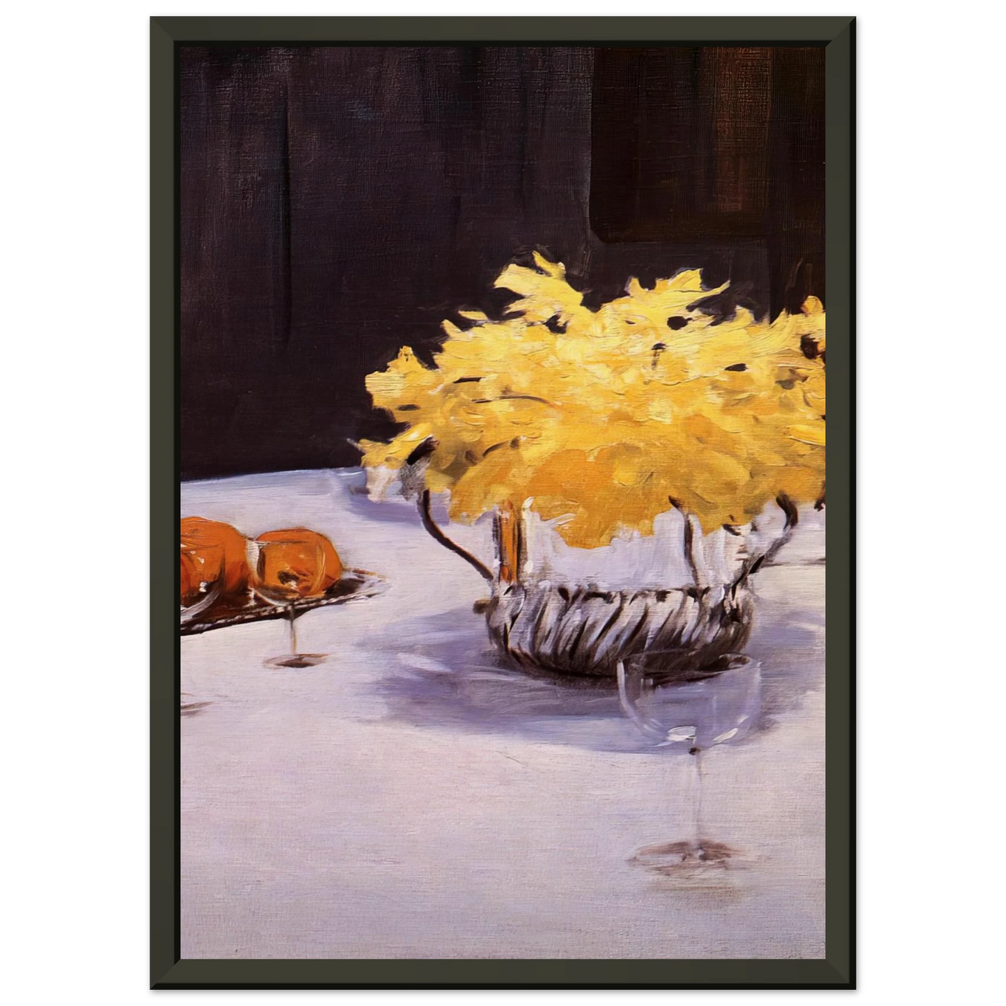 John Singer Sargent  Still Life with Daffodils Framed Art Print  - Aluminum Frame - 60x80 cm / 24x32 inches
