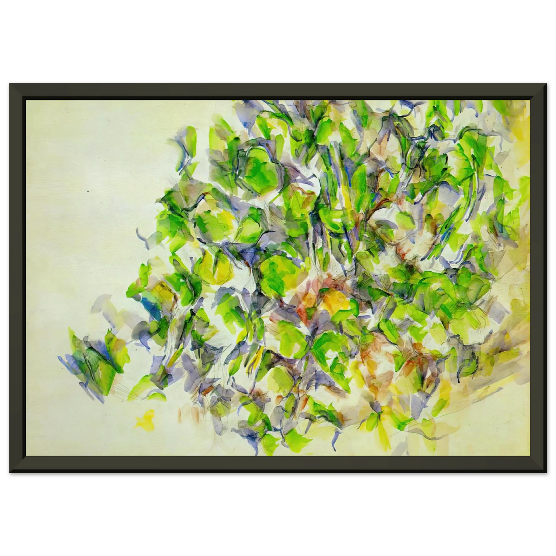 Paul Cezanne  Foliage Framed Art Print  - Aluminum Frame - 40x50 cm / 16x20 inches