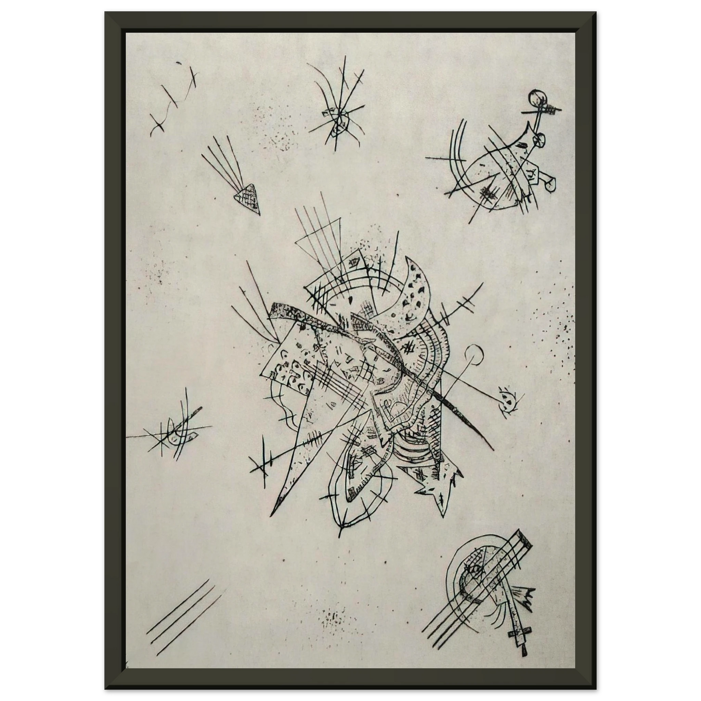 Wassily Kandinsky  SMALL WORLDS X 1922 Framed Art Print  - Aluminum Frame - 40x50 cm / 16x20 inches