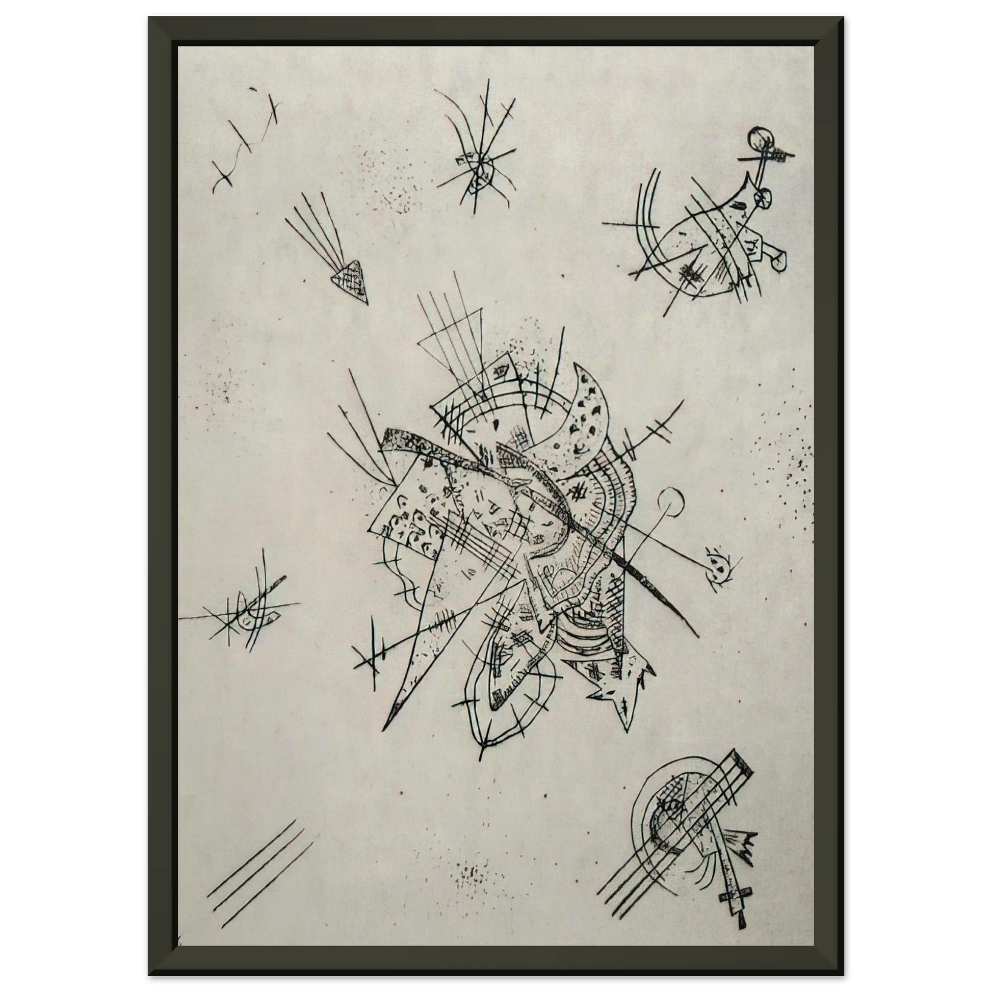 Wassily Kandinsky  SMALL WORLDS X 1922 Framed Art Print  - Aluminum Frame - 40x50 cm / 16x20 inches