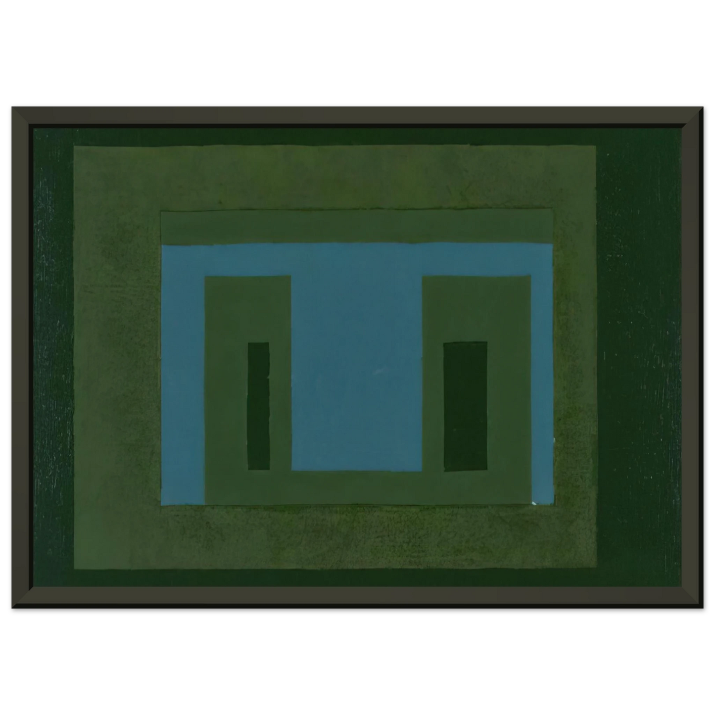 Josef Albers  VARIANT ADOBE 1962 Framed Art Print  - Aluminum Frame - 70x100 cm / 28x40 inches