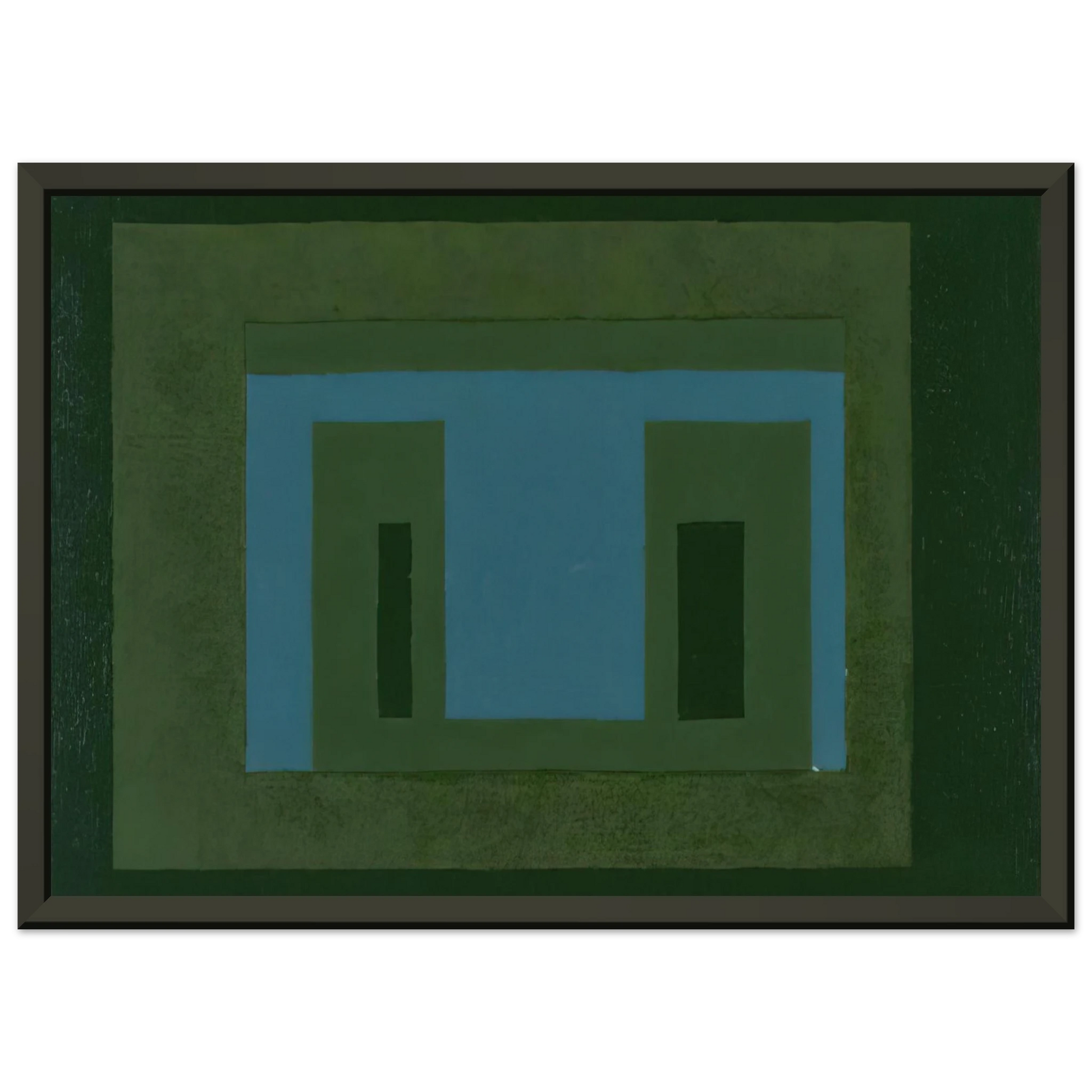 Josef Albers  VARIANT ADOBE 1962 Framed Art Print  - Aluminum Frame - 70x100 cm / 28x40 inches