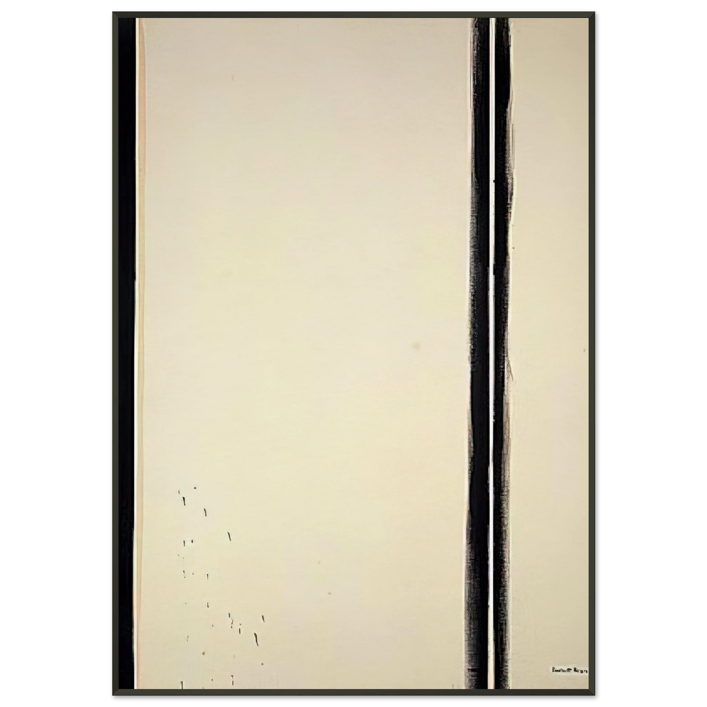 Barnett Newman  The Station of the Cross  Fourth Station Framed Art Print  - Aluminum Frame - 21x29.7 cm / 8x12"