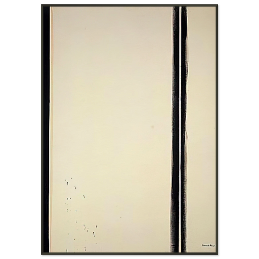 Barnett Newman  The Station of the Cross  Fourth Station Framed Art Print  - Aluminum Frame - 21x29.7 cm / 8x12"
