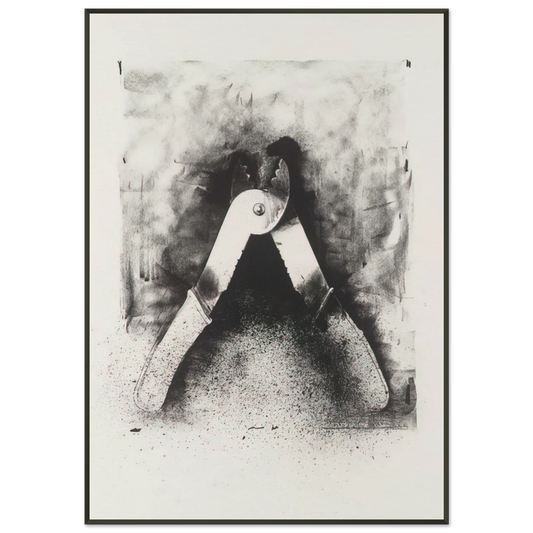 Jim Dine  UNTITLED FROM TEN WINTER TOOLS 1973 7 Framed Art Print  - Aluminum Frame - 21x29.7 cm / 8x12"