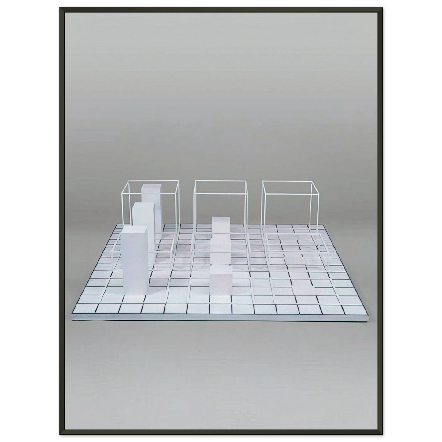 Sol LeWitt  Serial Project Set B Framed Art Print  - Aluminum Frame - 40x50 cm / 16x20 inches
