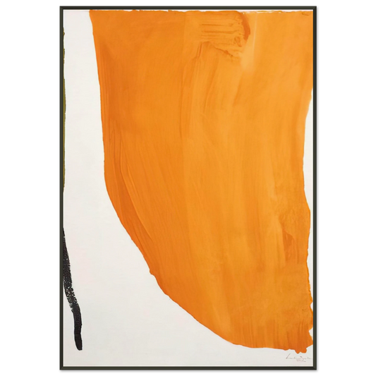 Helen Frankenthaler  Orange Downpour  1970 Framed Art Print  - Aluminum Frame - 21x29.7 cm / 8x12"