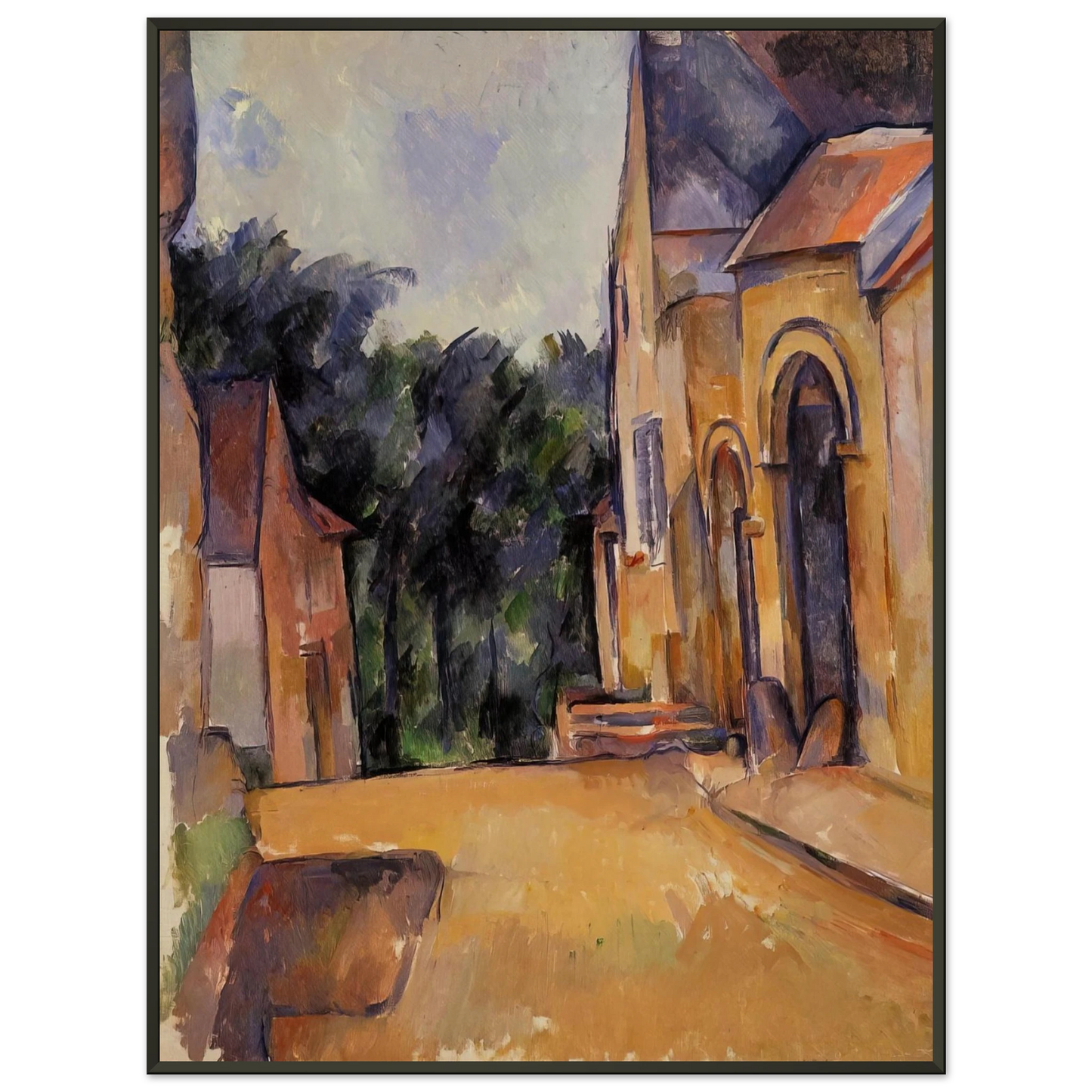 Paul Cezanne  Farm at Montgeroult Framed Art Print  - Aluminum Frame - 40x50 cm / 16x20 inches