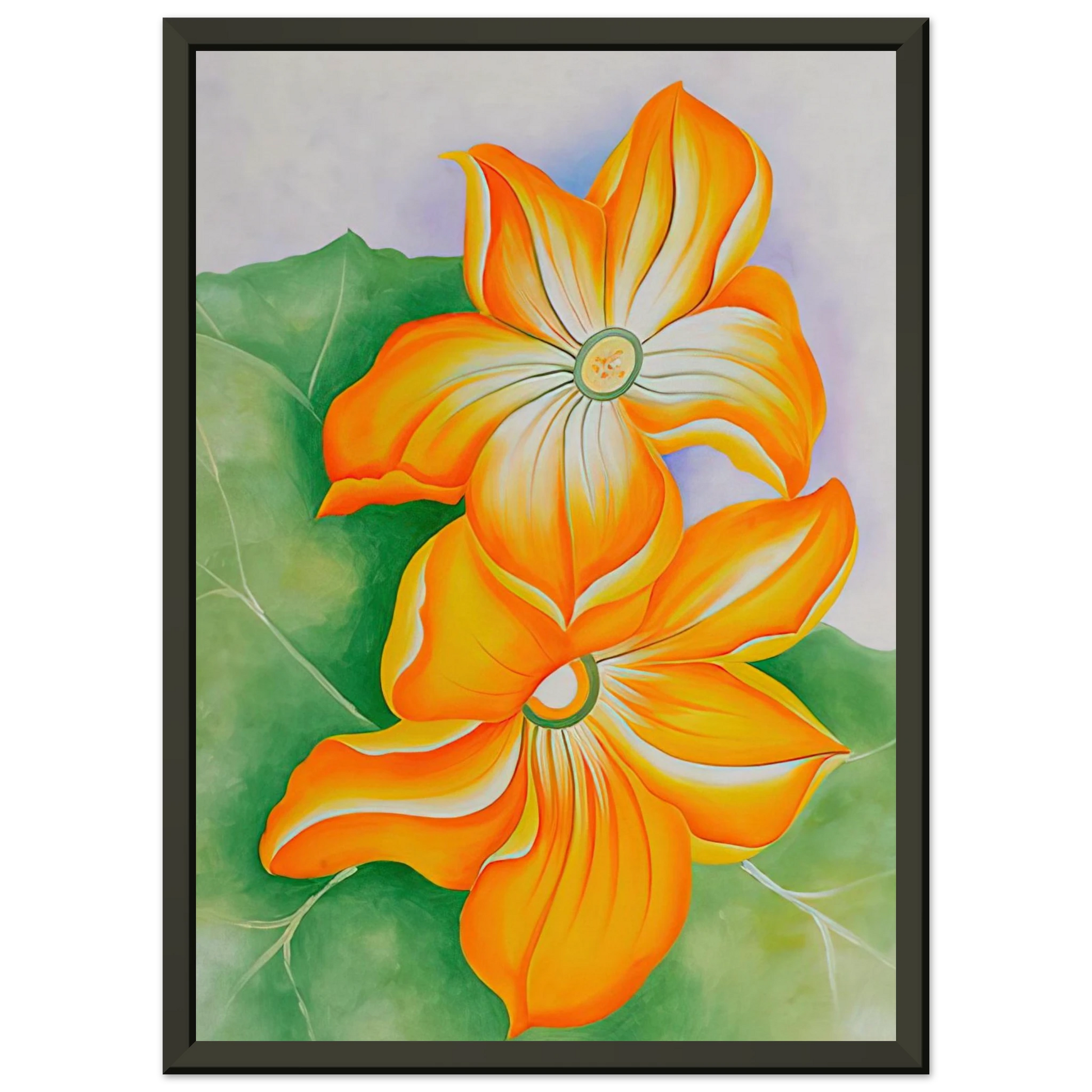 Georgia OKeeffe  Squash Blossoms Framed Art Print  - Aluminum Frame - 40x50 cm / 16x20 inches