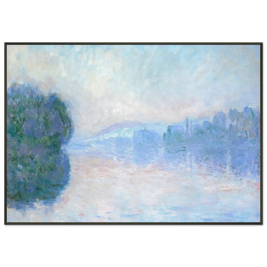 claude monet  The Siene near Vernon Framed Art Print  - Aluminum Frame - 21x29.7 cm / 8x12"
