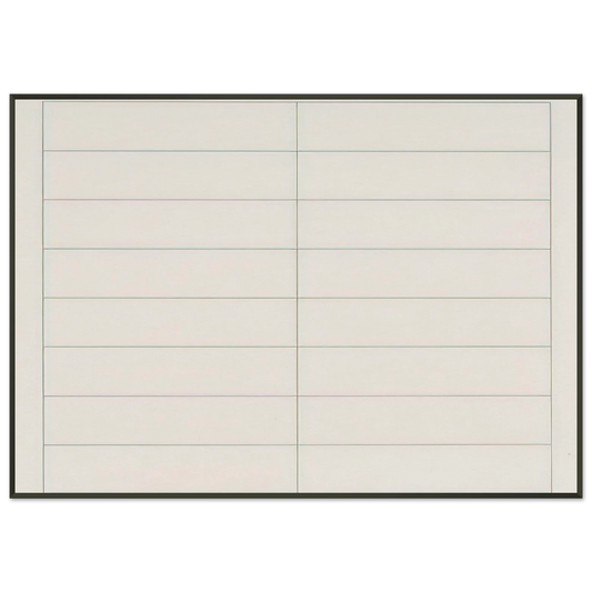Agnes Martin  On a clear day 2 Framed Art Print  - Aluminum Frame - 21x29.7 cm / 8x12"