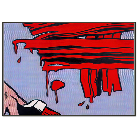 Roy Lichtenstein  BRUSHSTROKES 1965 Framed Art Print  - Aluminum Frame - 21x29.7 cm / 8x12"