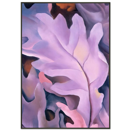 Georgia OKeeffe  Purple Leaves Framed Art Print  - Aluminum Frame - 21x29.7 cm / 8x12"
