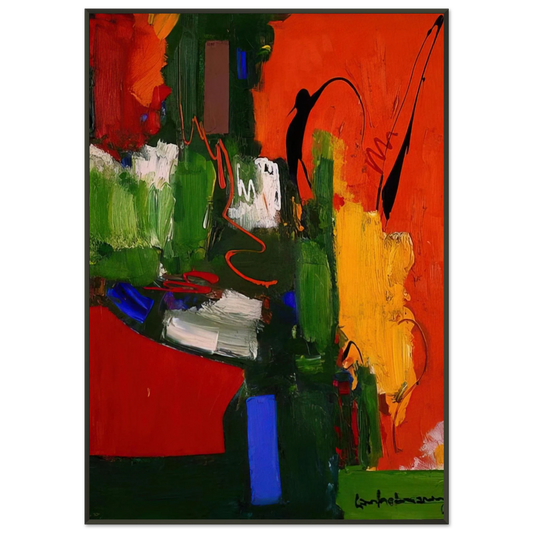 Hans Hofmann  The Lark Framed Art Print  - Aluminum Frame - 21x29.7 cm / 8x12"