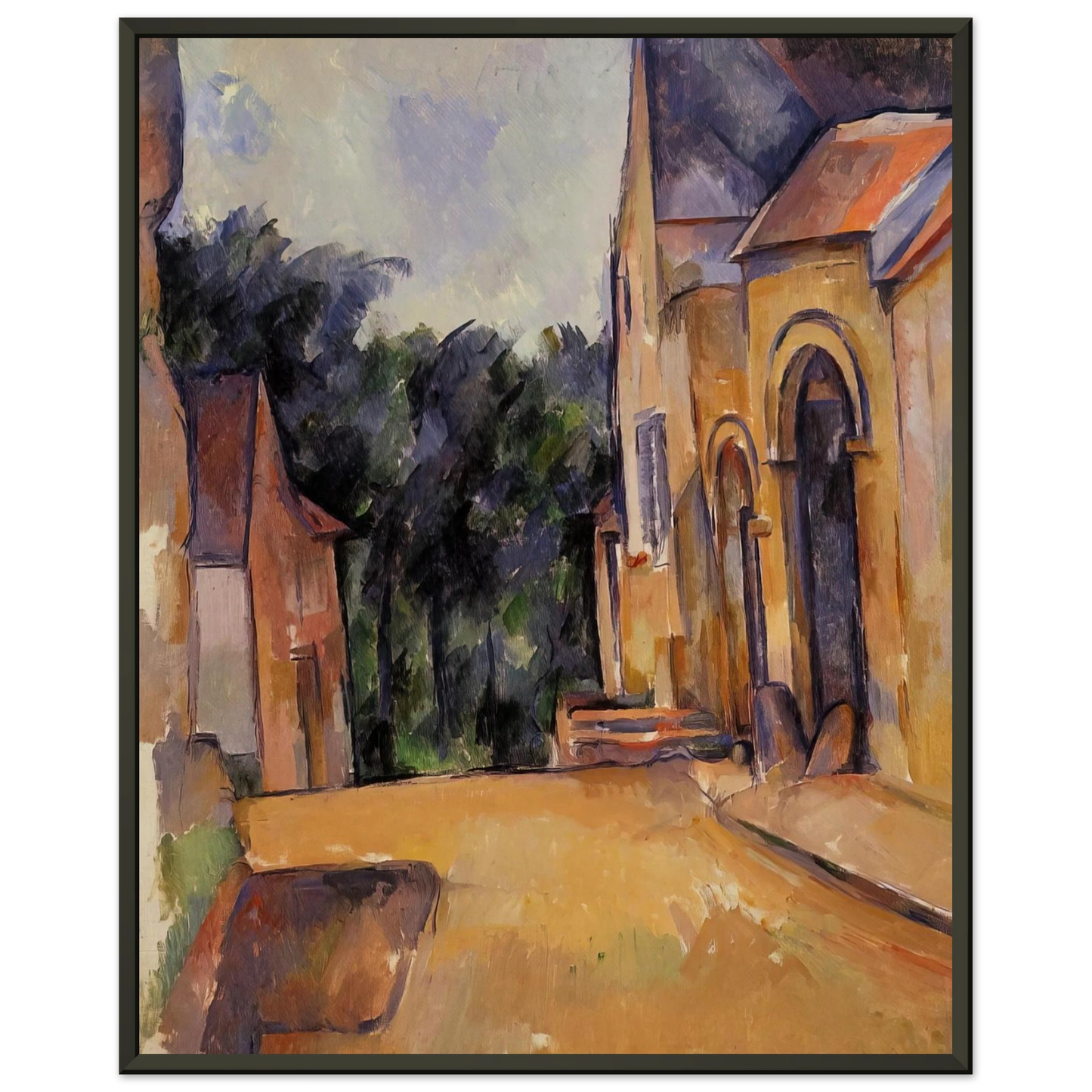 Paul Cezanne  Farm at Montgeroult Framed Art Print  - Aluminum Frame - 70x100 cm / 28x40 inches