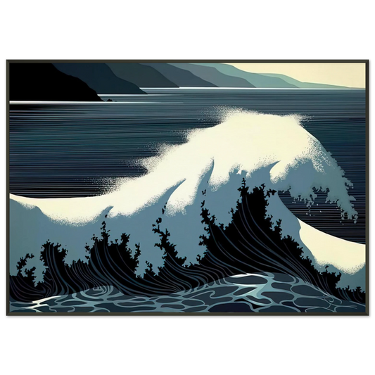 Eyvind Earle  A Sounding of Surf Framed Art Print  - Aluminum Frame - 21x29.7 cm / 8x12"