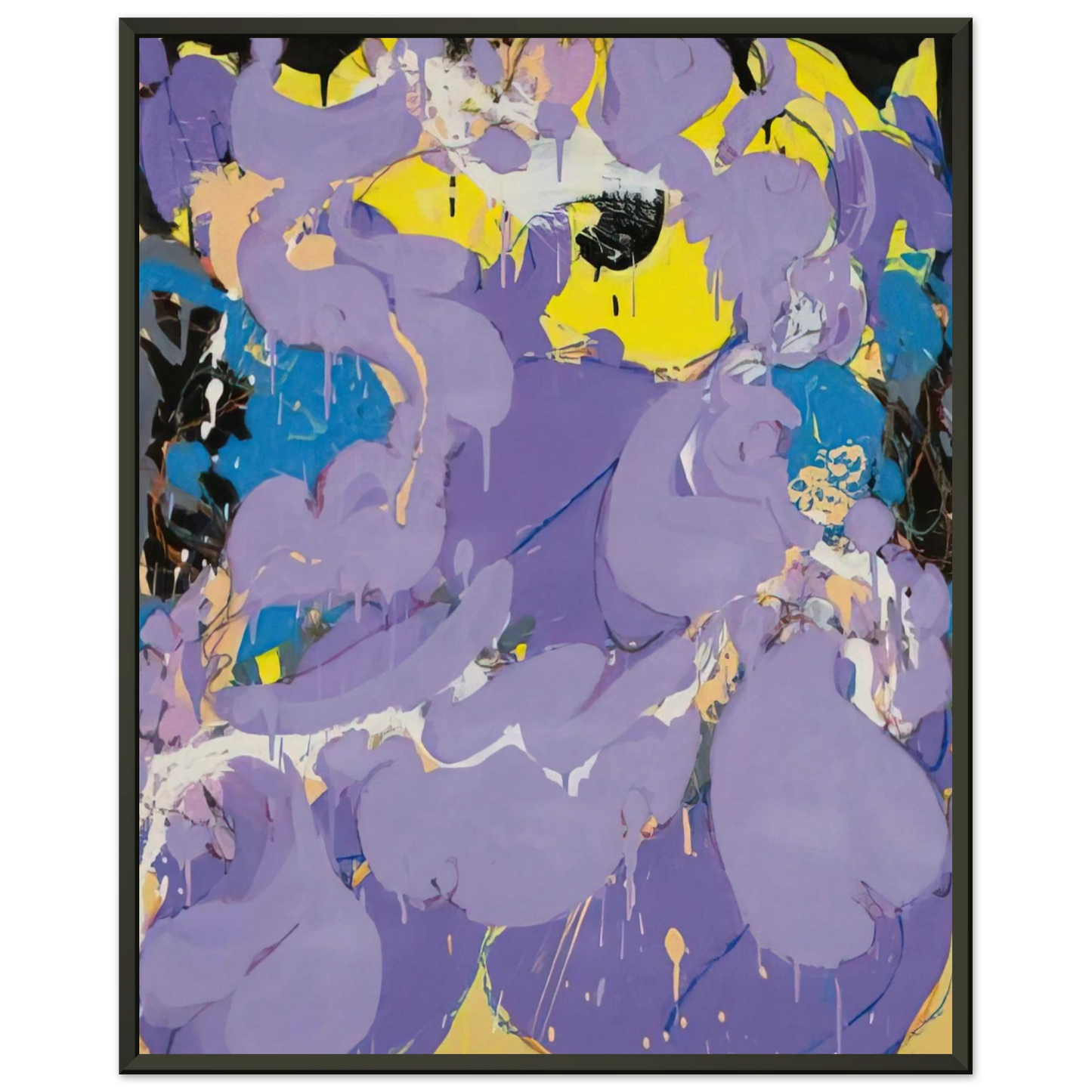 Norman Bluhm  Untitled  1978 Framed Art Print  - Aluminum Frame - 70x100 cm / 28x40 inches