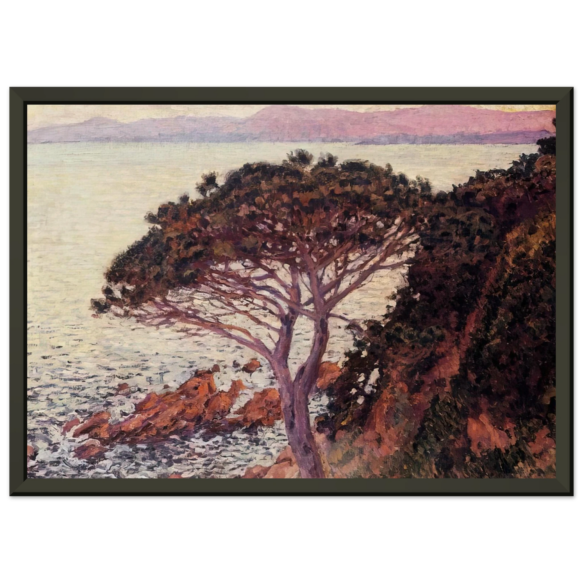 Theo van Rysselberghe  SUNSET 1916 Framed Art Print  - Aluminum Frame - 40x50 cm / 16x20 inches